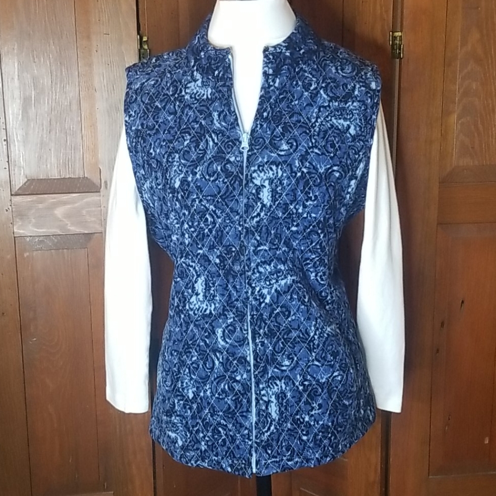 Basic edition corduroy blue vest size XL